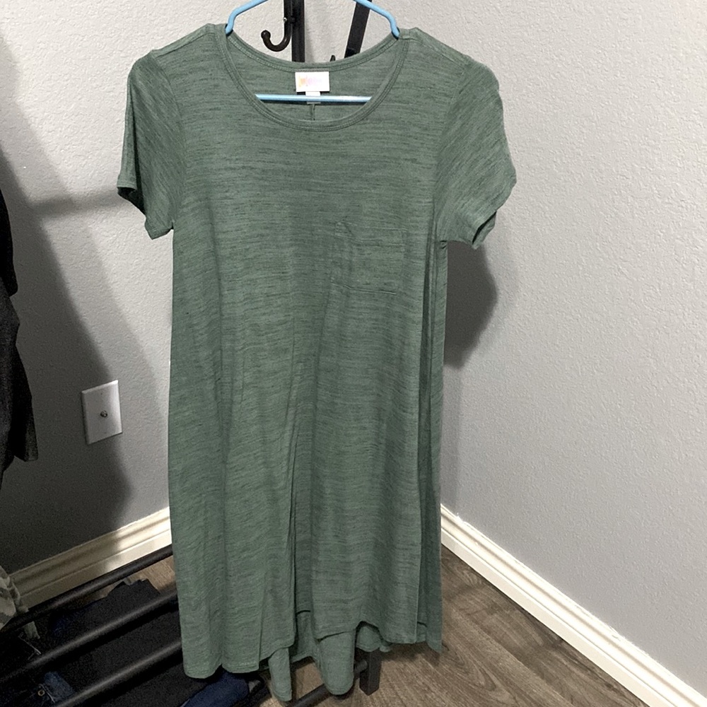 LuluRoe - t-shirt dress - heathered green